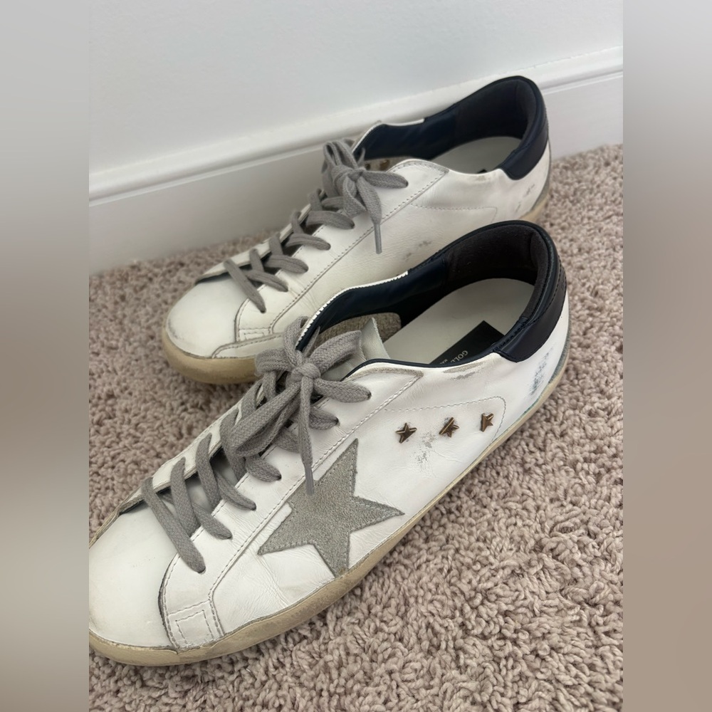 Golden Goose Unisex Super-Star Low Top Sneakers White/Ice. Size 42 - Picture 3 of 11